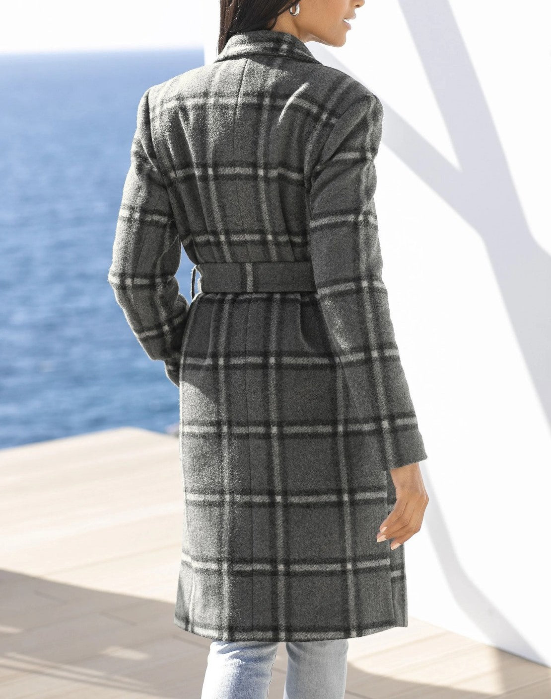 Women's Check Coat by Lascana Women's Check Coat by Lascana